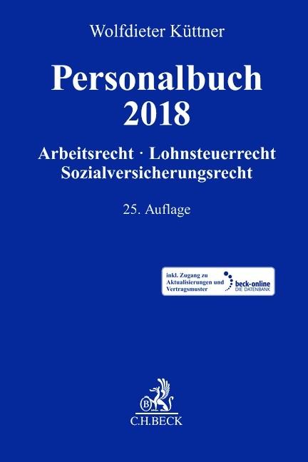 Personalbuch 2018 Küttner Bücher Für Anwälte